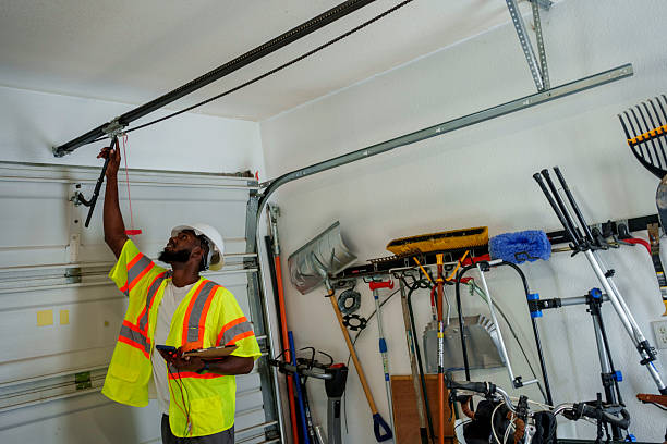Professional Garage Door technician working in Irvine, CA